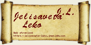 Jelisaveta Leko vizit kartica
